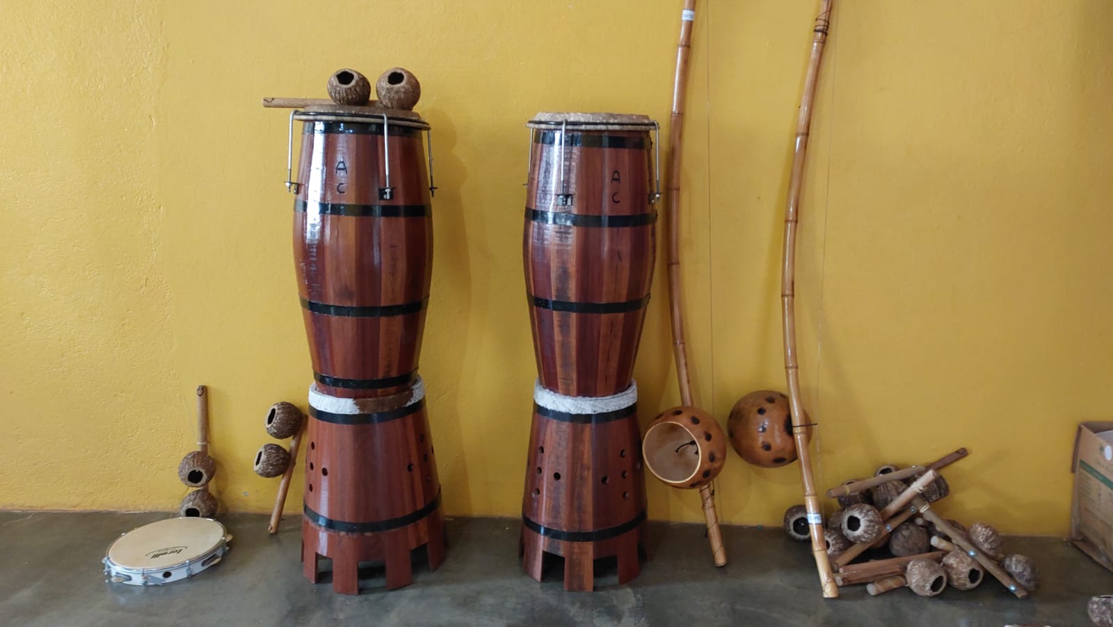 Instrumentos utilizados durante os treinos