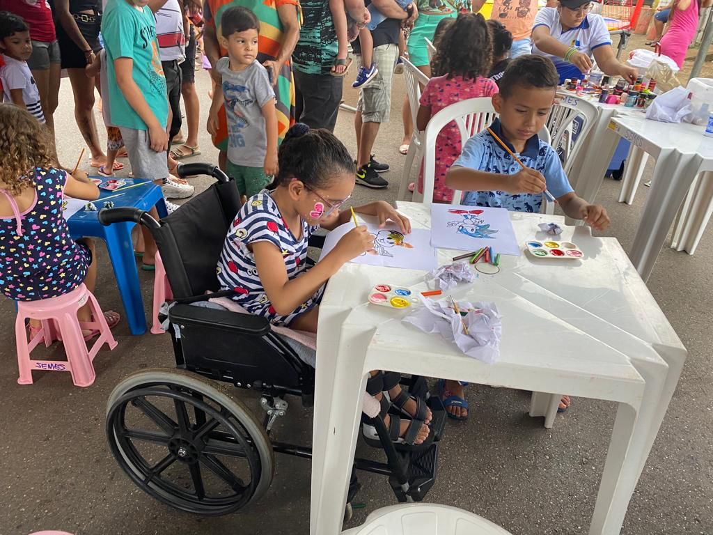 Uma das atividades desenvolvidas do projeto é espaço dedicado para desenhos