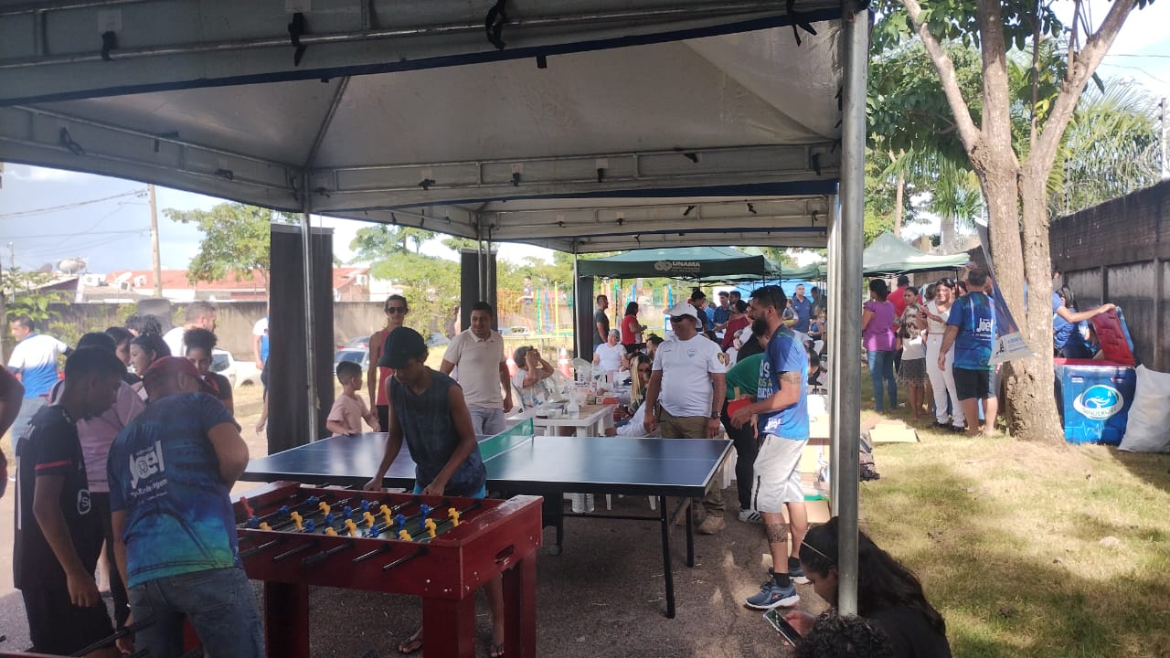 O evento foi realizado na rotatória do Bairro Novo