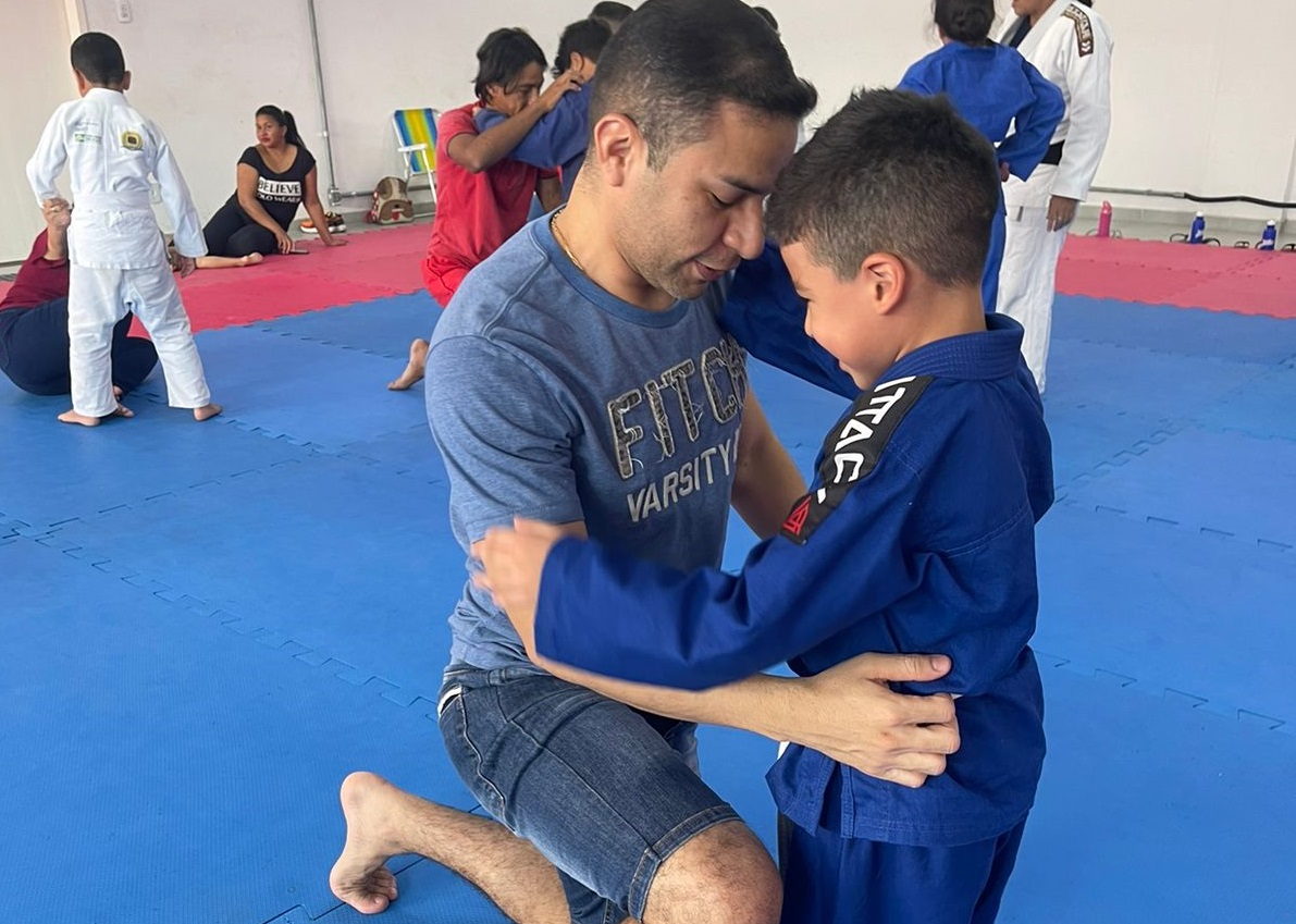 Vando Reis, pai do Nicolas, participou da aula e aprovou a iniciativa